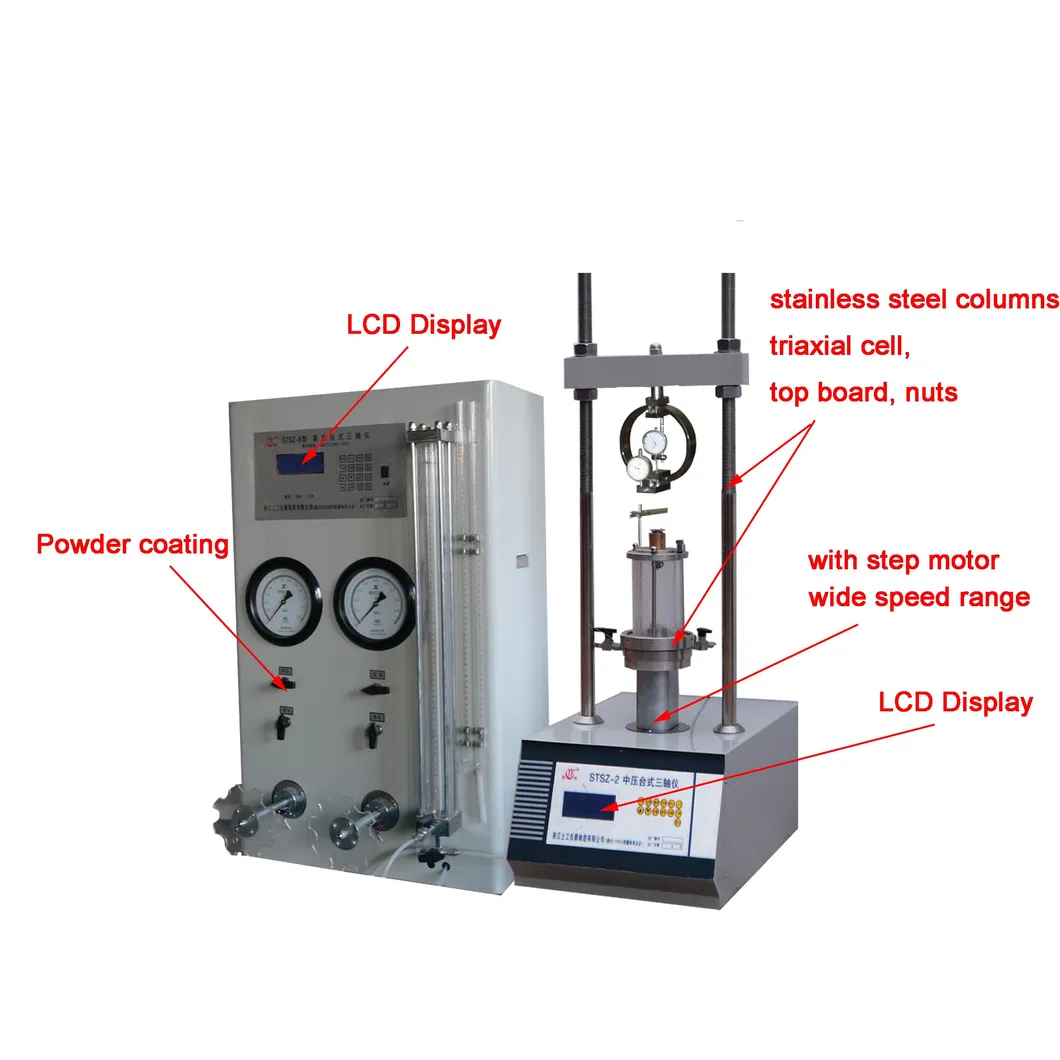 80kn High Pressure Triaxial Test Equipment