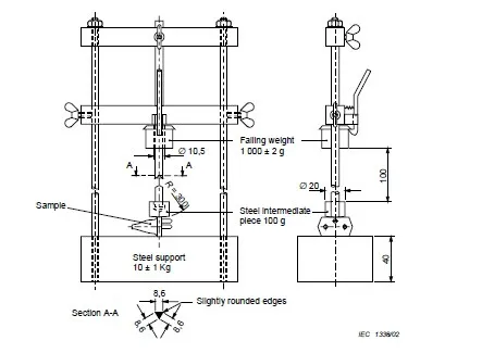 Impact Test Apparatus at Low Temperature of IEC 60884 Tester