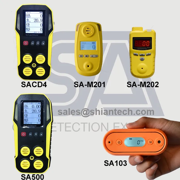 OEM Rechargeable Portable Gas Monitor/Detector with UK Sensor 4 Gas Detector